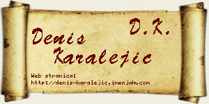 Denis Karalejić vizit kartica
